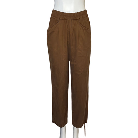 Pantalón A. New Day Bolsillos Marrón - Talla XS