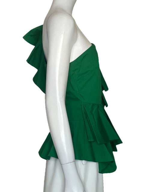 Blusa VTCH Vuelo One Shoulder Verde-Talla M