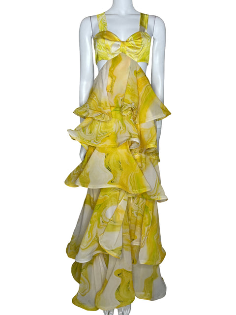 Vestido Leonor Rincon Vuelos Amarillo-Talla 6