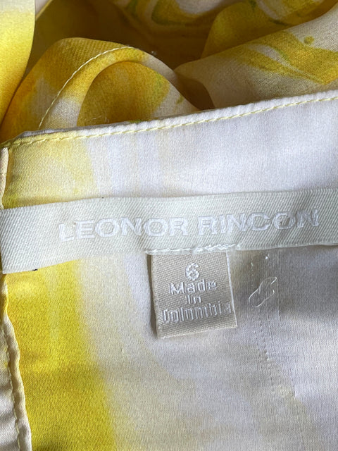 Vestido Leonor Rincon Vuelos Amarillo-Talla 6