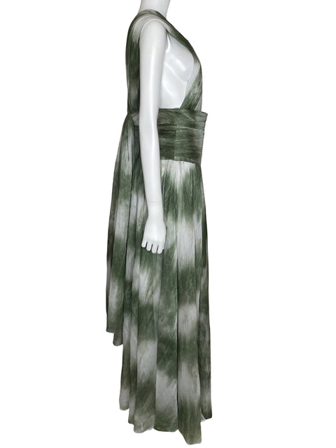 Vestido Bronx & Banco Tie-Dye Print Long Dress Verde-Talla L