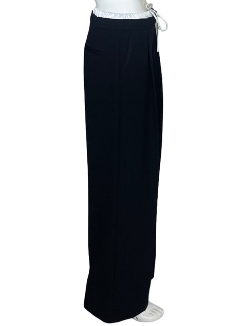 Pantalón Zara Doble Pretina Negro-Talla M