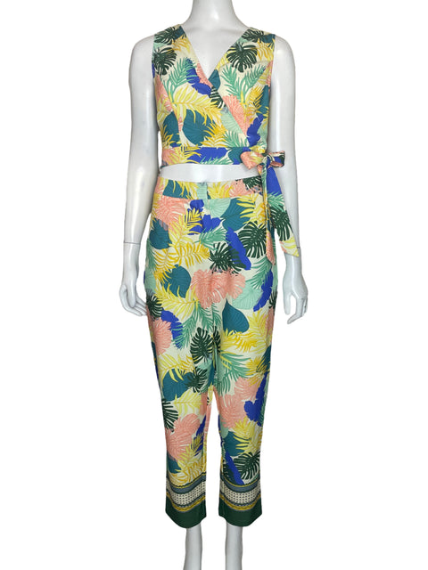 Set A.peach Hojas Cinturon Amarillo-Talla L