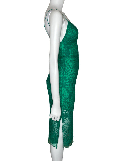 Vestido NBD Encaje Sin Mangas Verde-Talla S