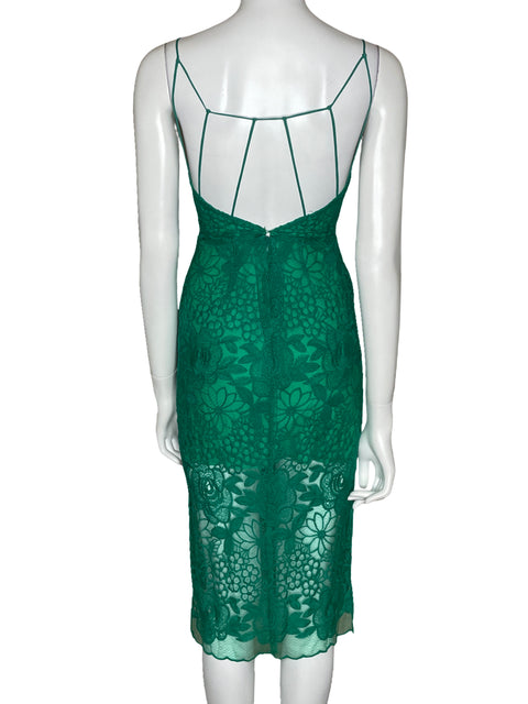 Vestido NBD Encaje Sin Mangas Verde-Talla S