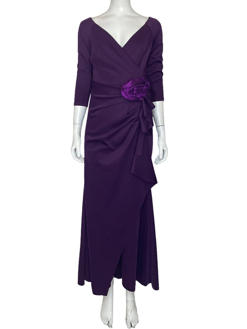 Vestido Xscape Rosa Vuelo Morado-Talla 6