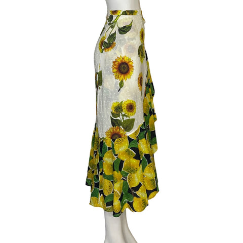 Falda Farm Rio Envolvente Girasol Amarillo-Talla M