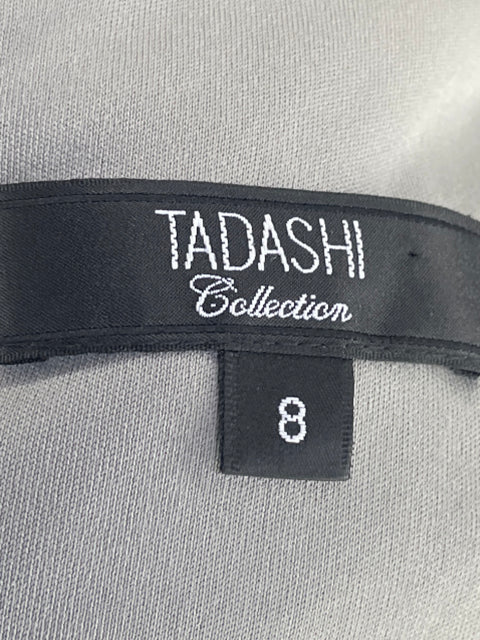 Vestido Tadashi Collection Sin Mangas Brillo Negro-Talla 8