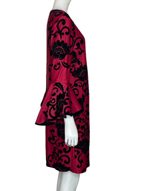 Vestido MSK Estampado Vuelo Rojo-Talla M