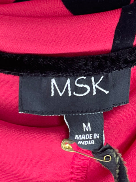 Vestido MSK Estampado Vuelo Rojo-Talla M
