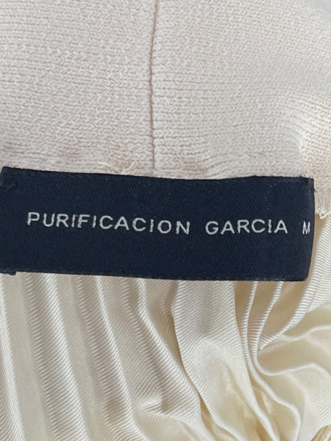 Falda Purificación Garcia Plizado Beige-Talla M