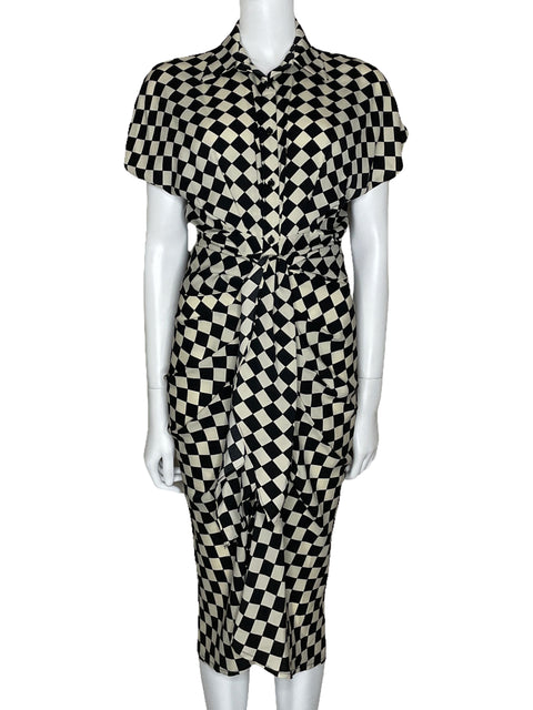 Vestido Do+Be Camisero Drapeado Blanco-Talla S