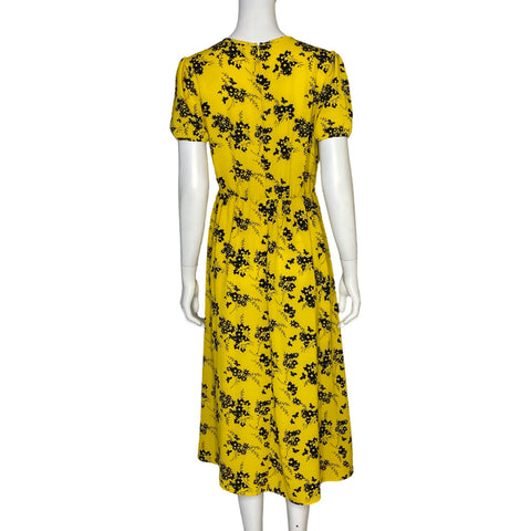 Vestido Michael Kors Mangas Puff Amarillo-Talla S