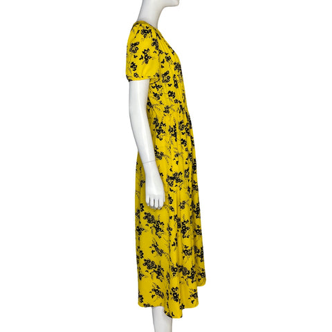 Vestido Michael Kors Mangas Puff Amarillo-Talla S