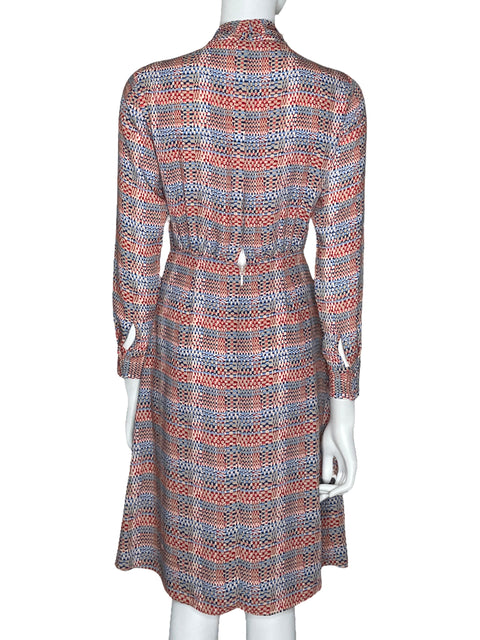 Vestido BCBG Media Manga Azul-Talla 0