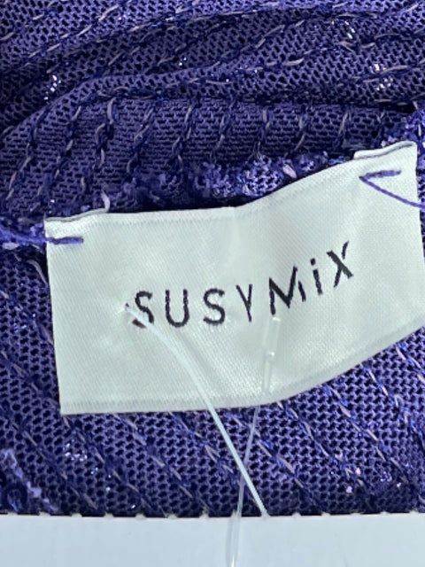 Blusa Susy Mix Lentejuelas Mangas Morado-Talla M