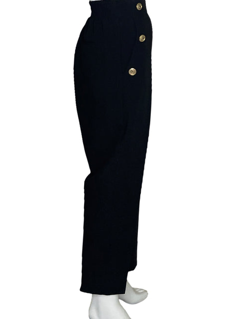 Pantalón Zara Botones Trouser Negro-Talla M
