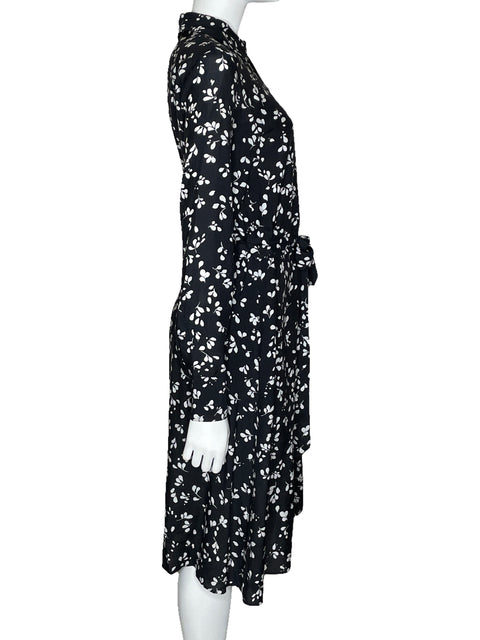 Vestido Hugo Boss Camisero Floral Negro-Talla U