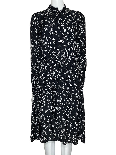 Vestido Hugo Boss Camisero Floral Negro-Talla U