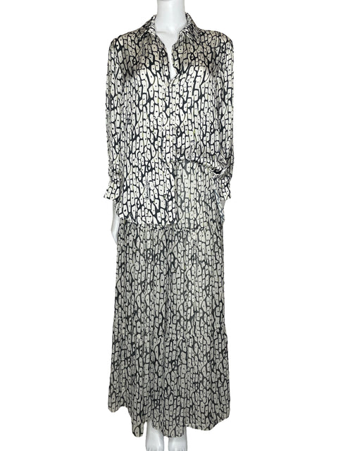 Set Carolina Estefan Camisa+Pantalón Blanco-Talla S