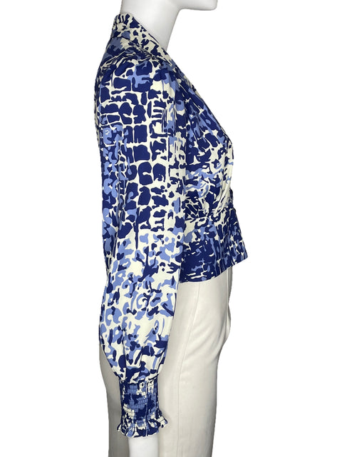 Blusa Camila Crop Top Azul-Talla 2