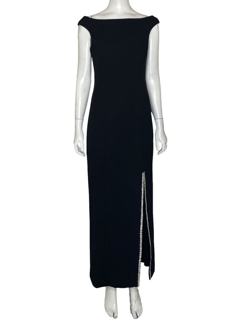 Vestido Vince Camuto Pedreria Sin Mangas Negro-Talla 4