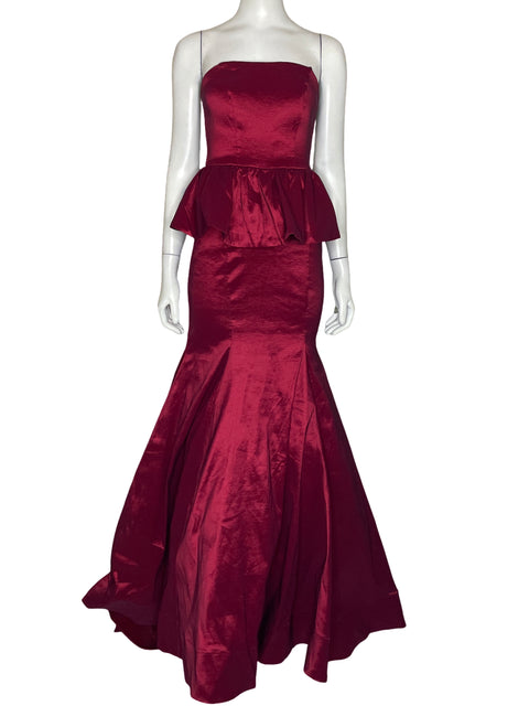 Vestido B.Darlin Strapless Acampanado Rojo-Talla 0