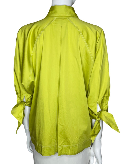 Blusa Cristina Restrepo Asimétrica Verde-Talla U