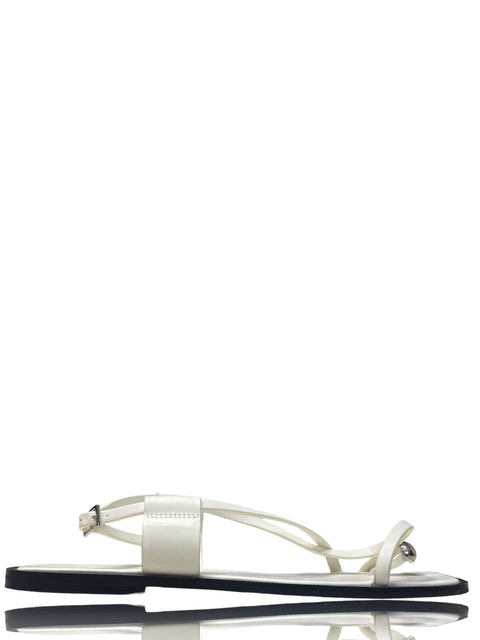Calzado Zara Flats Blanco-Talla 40