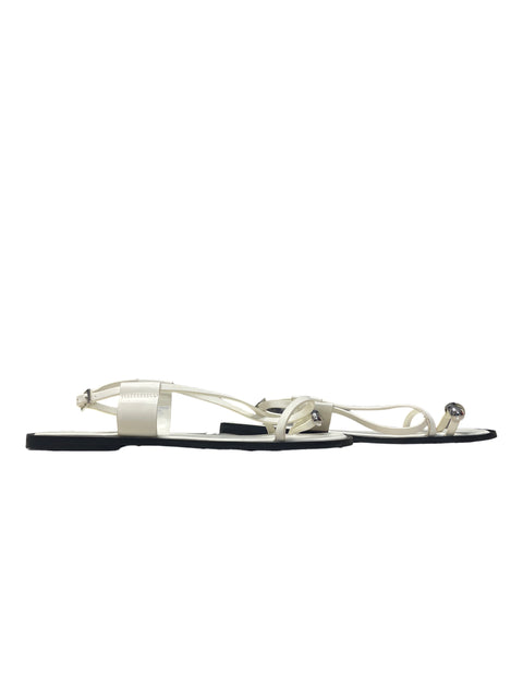 Calzado Zara Flats Blanco-Talla 40
