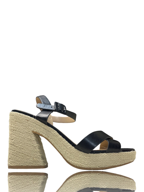Calzado Soda Taco Cuadrado Yute Negro-Talla 9