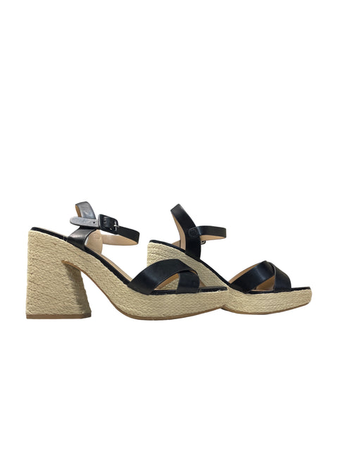 Calzado Soda Taco Cuadrado Yute Negro-Talla 9