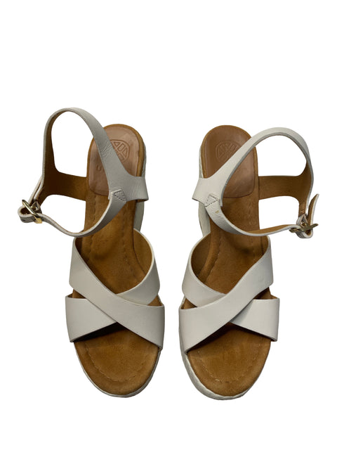 Calzado Unisa Plataforma Yute Blanco-Talla 40