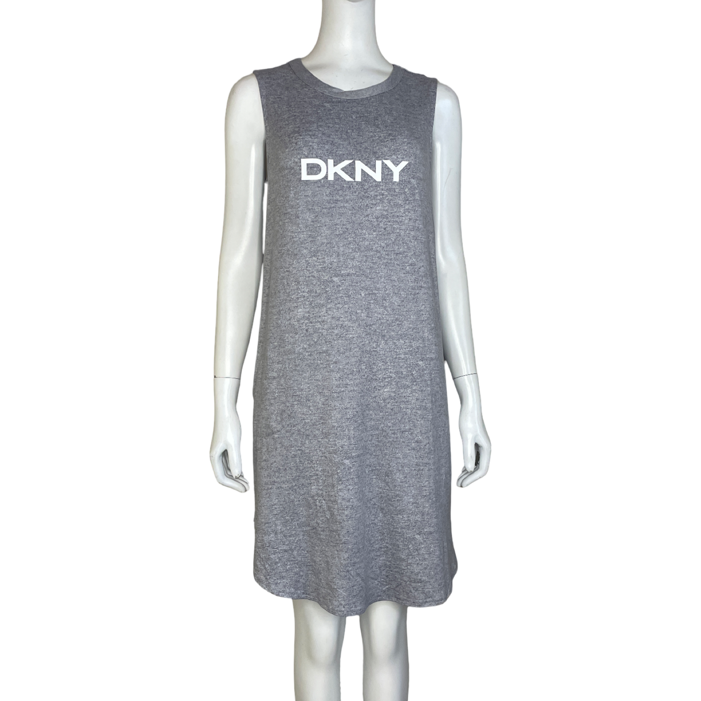 Vestido DKNY Sin Mangas Bolsillos Gris - Talla S