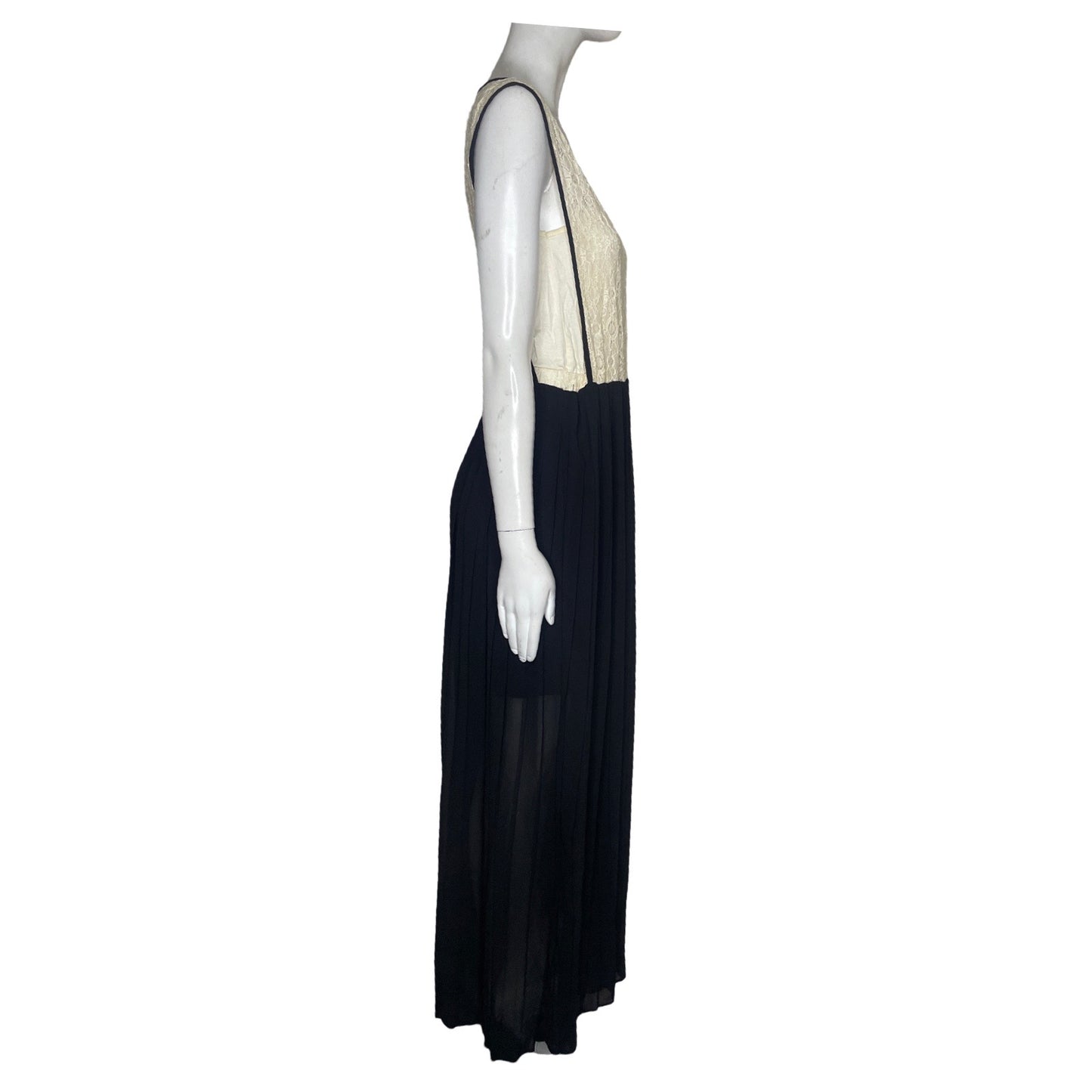 Vestido Hipr Plizado Negro-Talla S