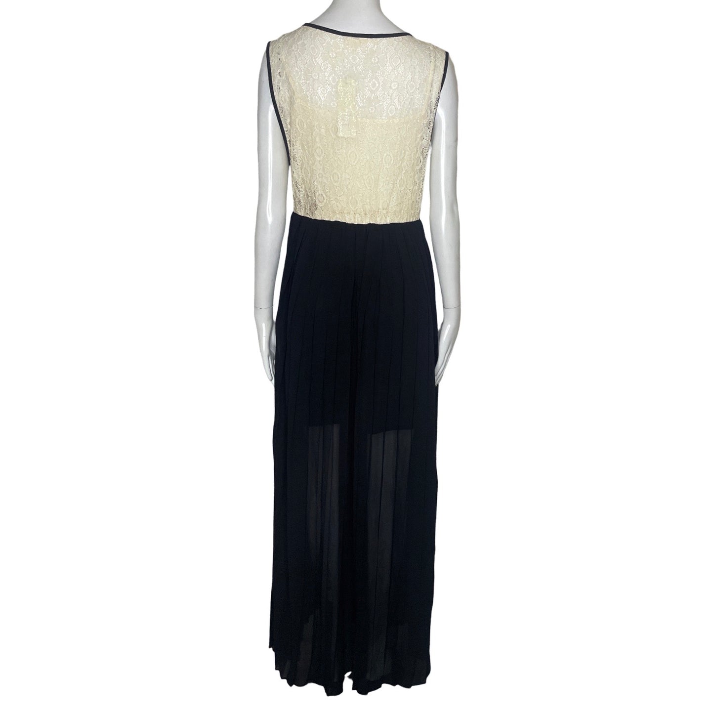 Vestido Hipr Plizado Negro-Talla S