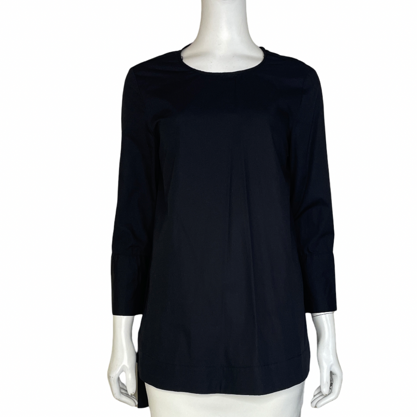 Blusa ZARA Mangas Larga Abertura Botones Negro- XS