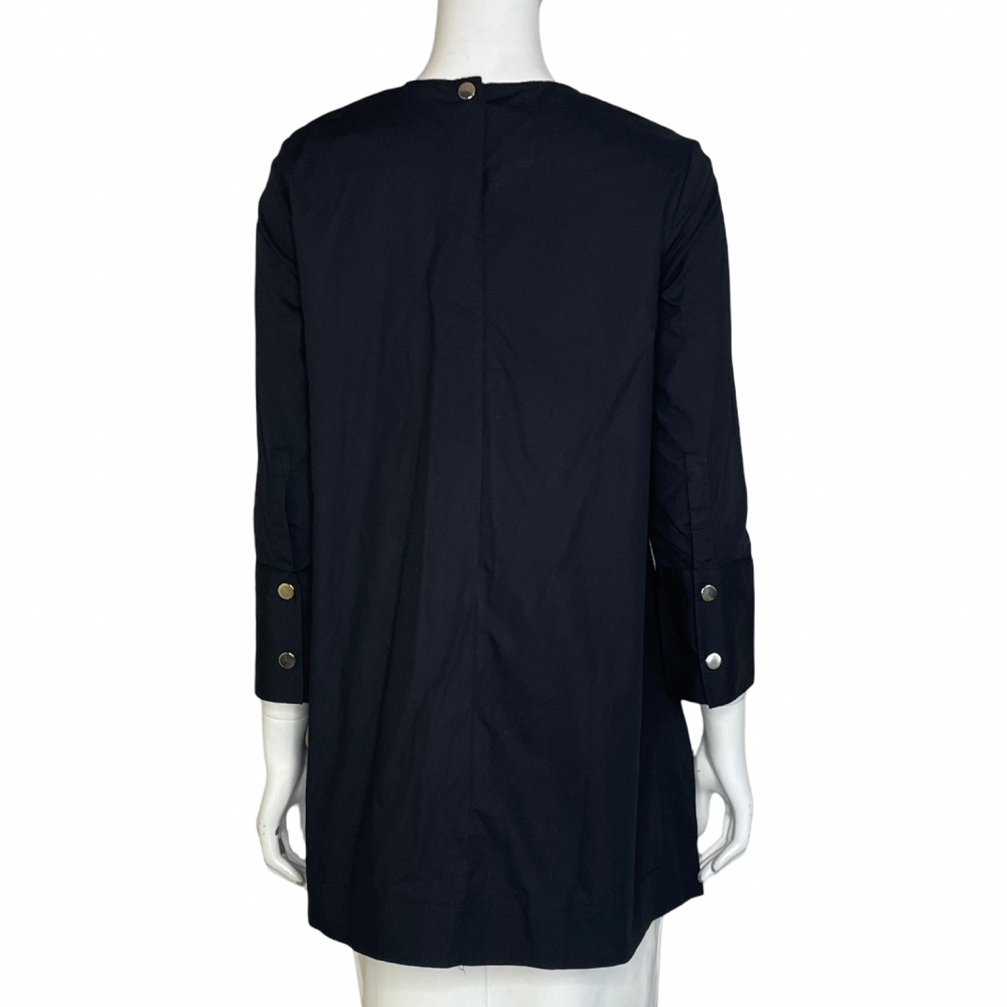 Blusa ZARA Mangas Larga Abertura Botones Negro- XS