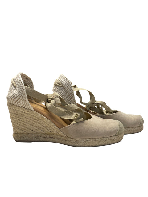 Calzado Shiny Wedge Espadrilles Beige-Talla 40