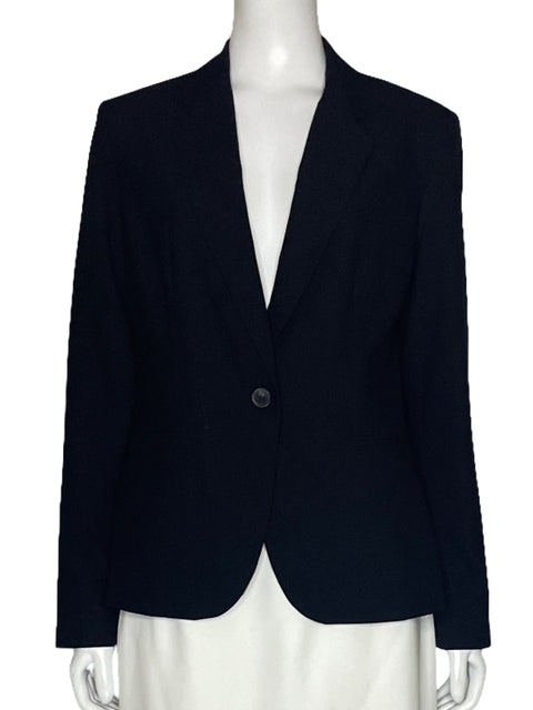 Blazer Zara Boton Bolsillo Clasico Negro-Talla 08