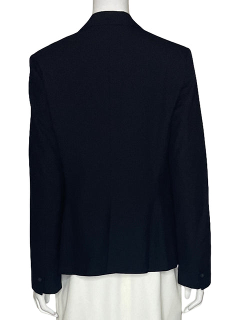 Blazer Zara Boton Bolsillo Clasico Negro-Talla 08