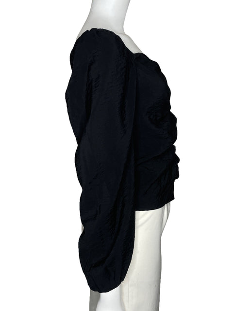 Blusa New Look Escote Recto Negro-Talla 4