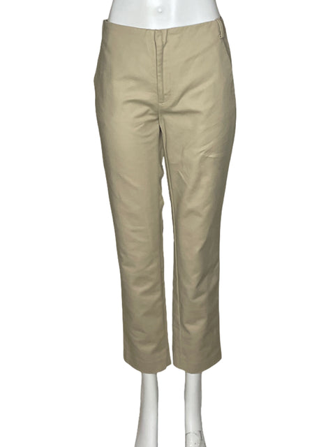 Pantalón Zara Fluido Clasico Beige-Talla 10
