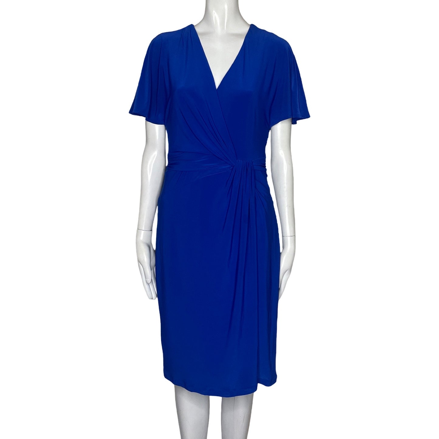 Vestido Jones New York Drapeado Azul-Talla 6