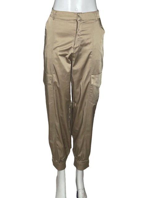 Pantalón Zara Pocket Cargo Beige-Talla L
