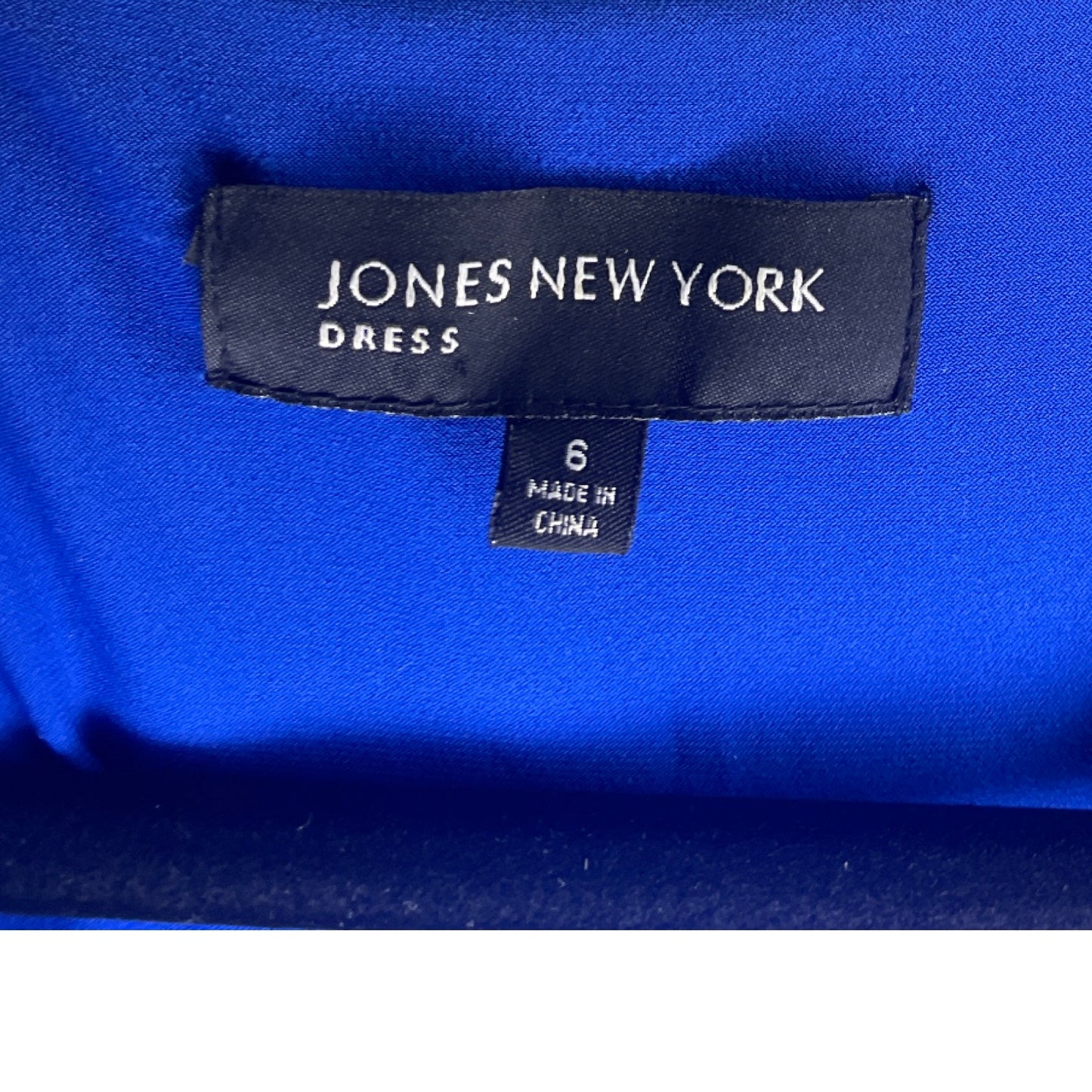 Vestido Jones New York Drapeado Azul-Talla 6