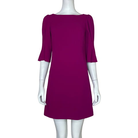 Vestido Vince Camuto Mangas Puff Morado - Talla 2