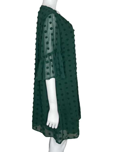 Vestido Tesoro TPS Fluido Mini Verde-Talla U