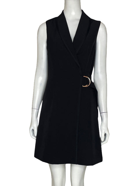 Vestido Ted Baker Cruzado Crossbody Negro-Talla o