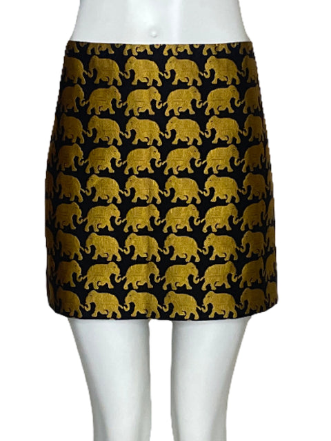 Falda J.Crew Elefantes Negro - Talla 6